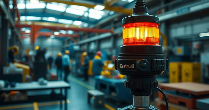 Sinalizador luminoso e sonoro para seguran&ccedil;a e efici&ecirc;ncia em ambientes de trabalho